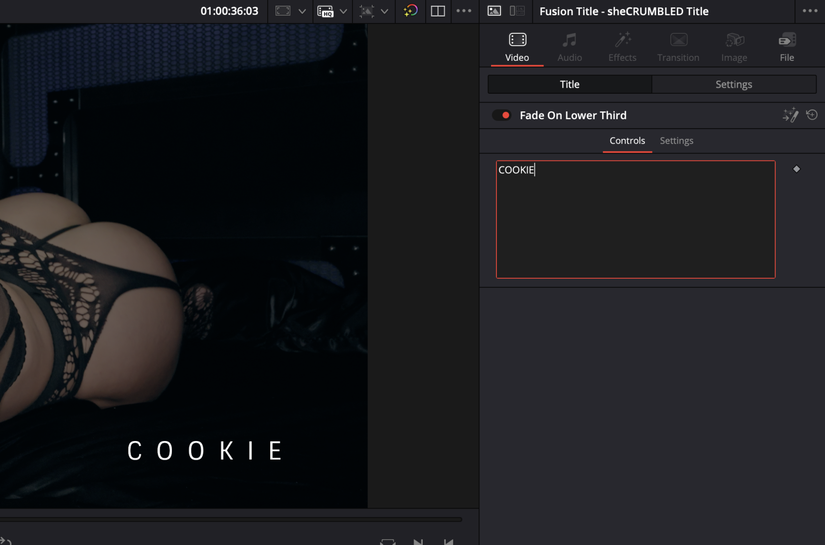 Inspector with placeholder text