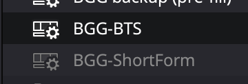 The BGG-BTS timeline in the media pool